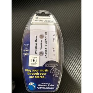 Wireless Gear Universal‎ Audio Cassette Adapter for Car Stereo Sound New
